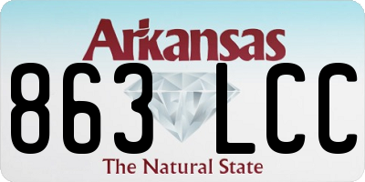 AR license plate 863LCC