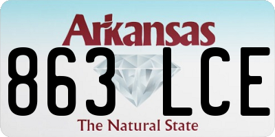 AR license plate 863LCE