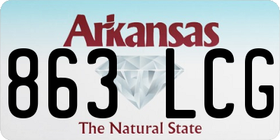 AR license plate 863LCG