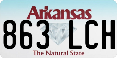 AR license plate 863LCH