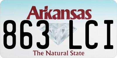 AR license plate 863LCI