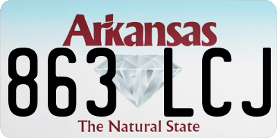 AR license plate 863LCJ