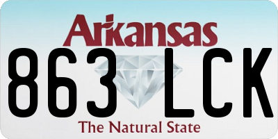 AR license plate 863LCK