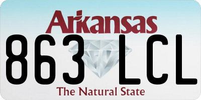 AR license plate 863LCL