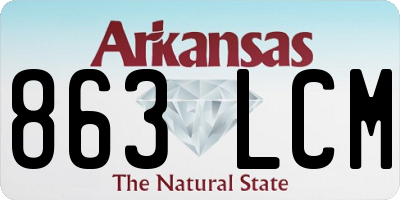 AR license plate 863LCM