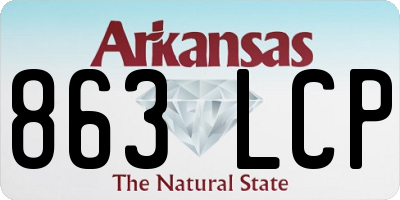 AR license plate 863LCP