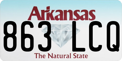AR license plate 863LCQ