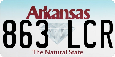 AR license plate 863LCR