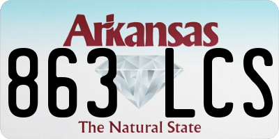AR license plate 863LCS