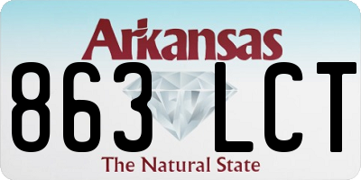 AR license plate 863LCT
