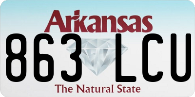AR license plate 863LCU