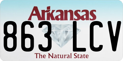 AR license plate 863LCV