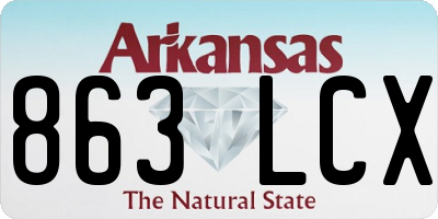 AR license plate 863LCX