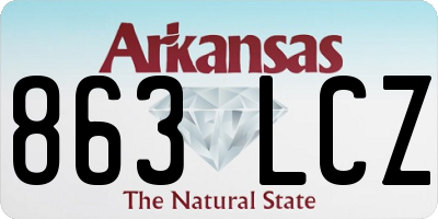 AR license plate 863LCZ