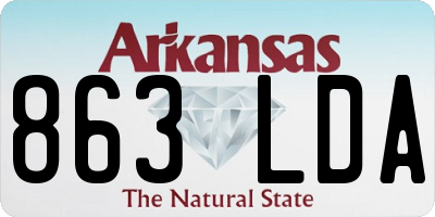 AR license plate 863LDA