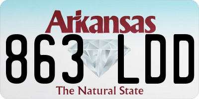 AR license plate 863LDD