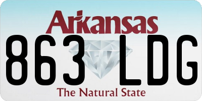 AR license plate 863LDG