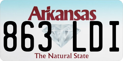 AR license plate 863LDI