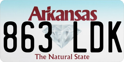 AR license plate 863LDK