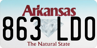 AR license plate 863LDO