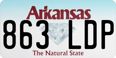 AR license plate 863LDP