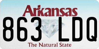 AR license plate 863LDQ