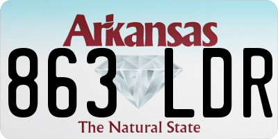 AR license plate 863LDR