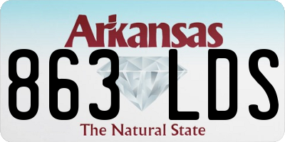 AR license plate 863LDS