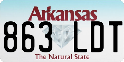 AR license plate 863LDT