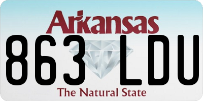 AR license plate 863LDU