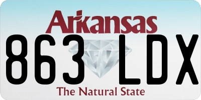 AR license plate 863LDX