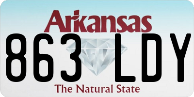 AR license plate 863LDY