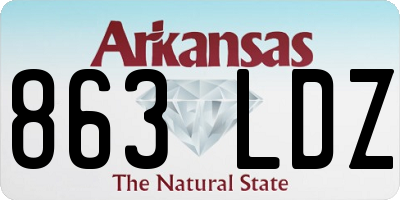 AR license plate 863LDZ