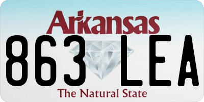 AR license plate 863LEA