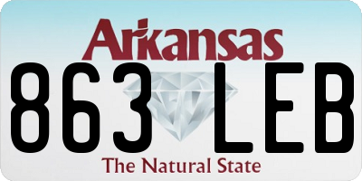 AR license plate 863LEB