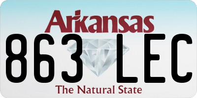 AR license plate 863LEC