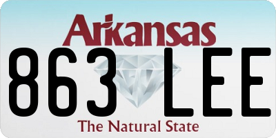AR license plate 863LEE
