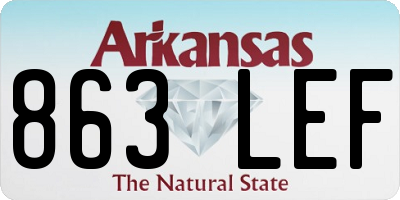 AR license plate 863LEF