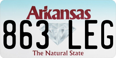 AR license plate 863LEG