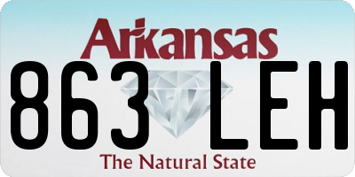 AR license plate 863LEH