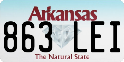 AR license plate 863LEI