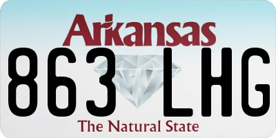 AR license plate 863LHG