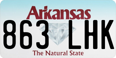 AR license plate 863LHK