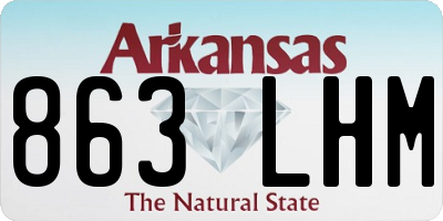 AR license plate 863LHM