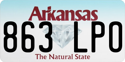 AR license plate 863LPO