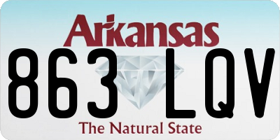 AR license plate 863LQV