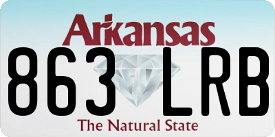 AR license plate 863LRB