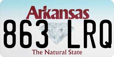 AR license plate 863LRQ