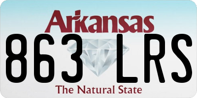 AR license plate 863LRS
