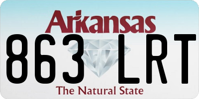 AR license plate 863LRT